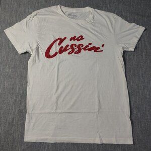 Elle King No Cussin Band T-Shirt Size Medium White Red Cursive Spell Out